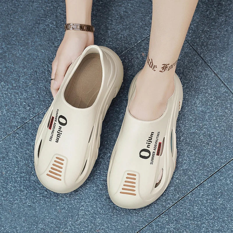 Mens Summer Beach Flip Flops EVA Sole Outdoor Casual