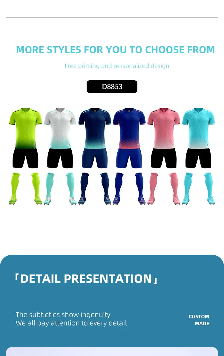 MAN Football Jerseys Team Training Customize Professional Women Soccer Uniform Adult Kids Futsal Quick-Drying Sportswear Outfit