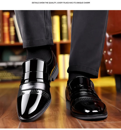 Men's Leather Oxford Brogue Dress Shoes Formal Office