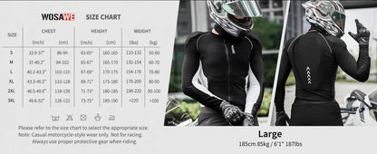 Motorcycle Full-Body Armor Jacket, Men, Black/Gray, Sizes S-XL