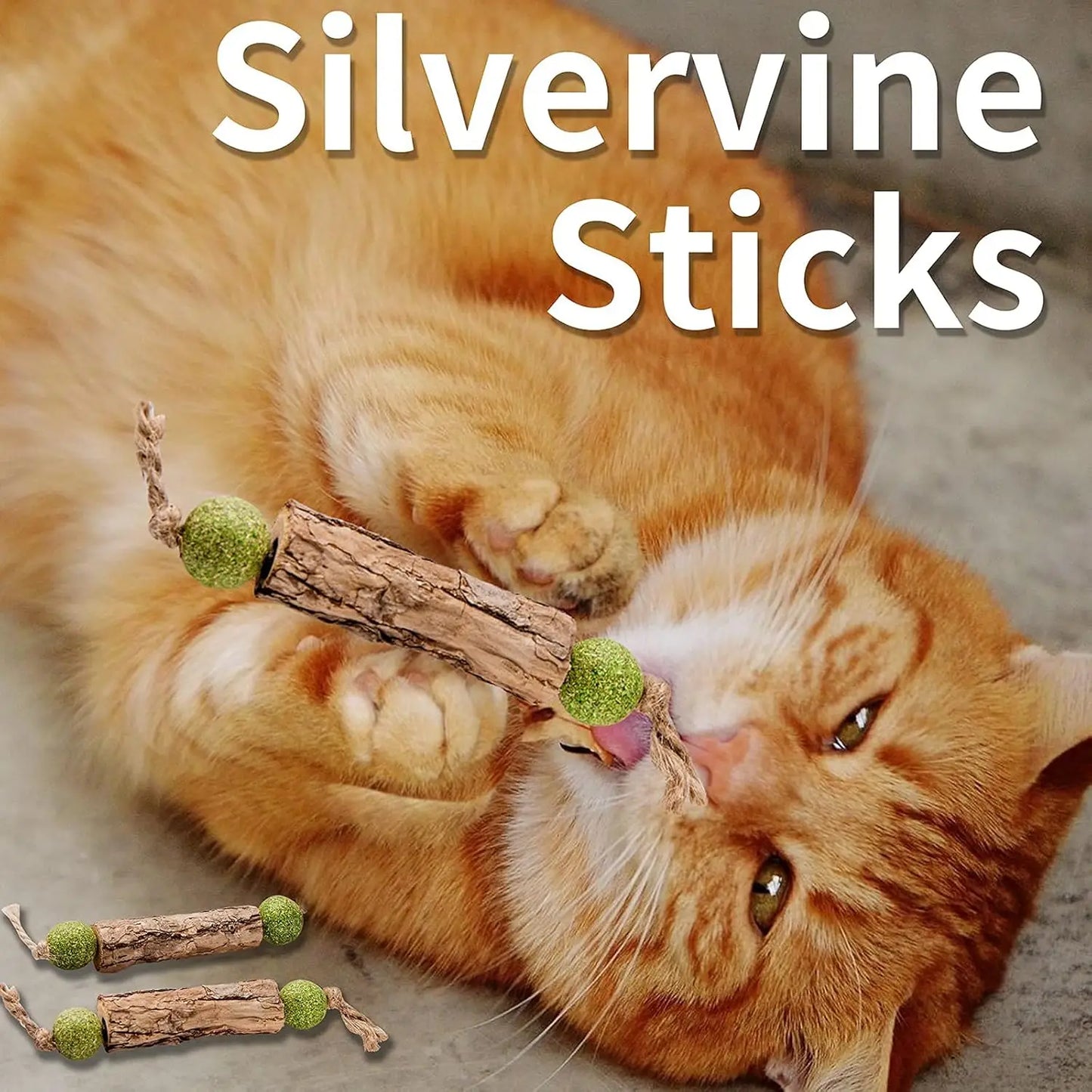 Natural Catnip & Silvervine Molar Stick for Cats
