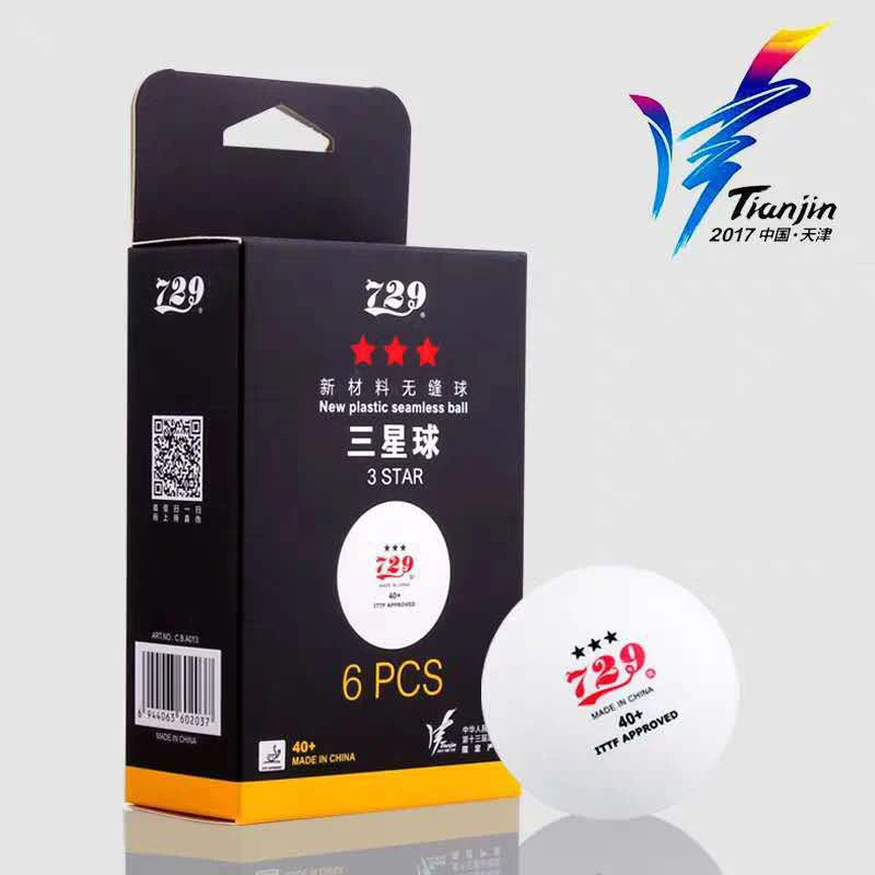 729 Friendship 3 Stars Seamless Table Tennis Ball 40+ New Material Ping Pong Balls for National Games Competition ITTF Approved