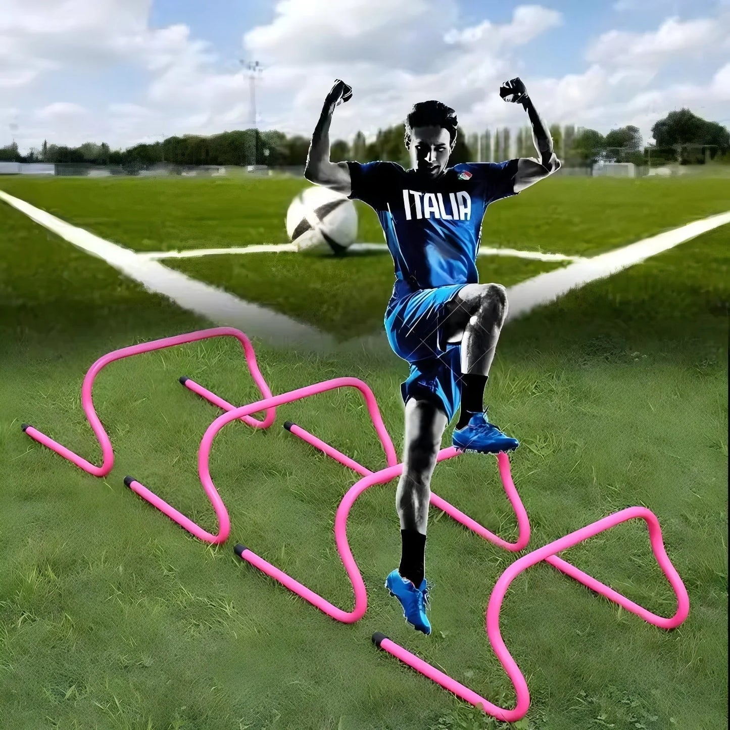 5/10/20/30Pcs 30cm Football Hurdle Portable Speed Agility Training Equipment Hurdle Ladder Safety Soccer Stable Rack