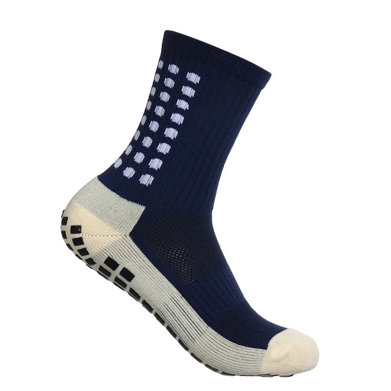 MagiMobo Grip Football Socks Glue Dispenser Men Mid Calf Socks Non Slip Running Sports Socks