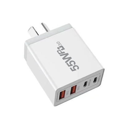 AU Plug USB Type C Fast Charger PD Wall Charger 55W For Mobile Phones