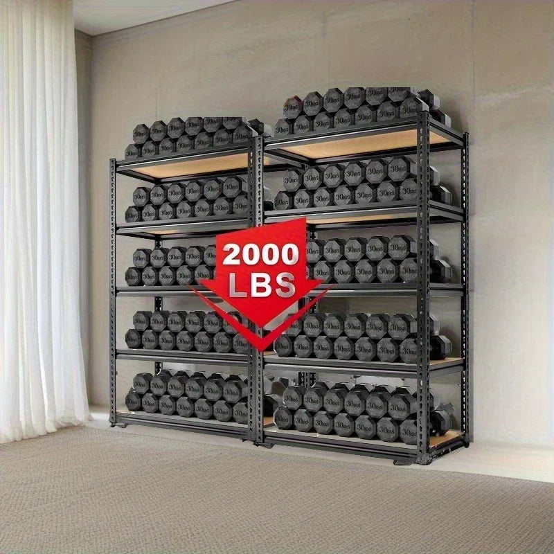 2000 lbs Heavy Duty Storage Shelving Unit 5-Tier Adjustable Metal Rack Easy Assembly Garage Warehouse Organization