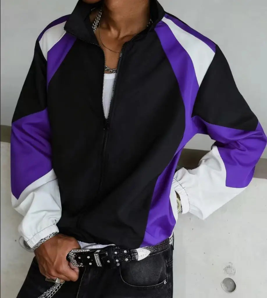 Men's color-blocked jacket, lightweight, casual, travel, windproof and wear-resistant, high-quality fabric, boyfriend gift