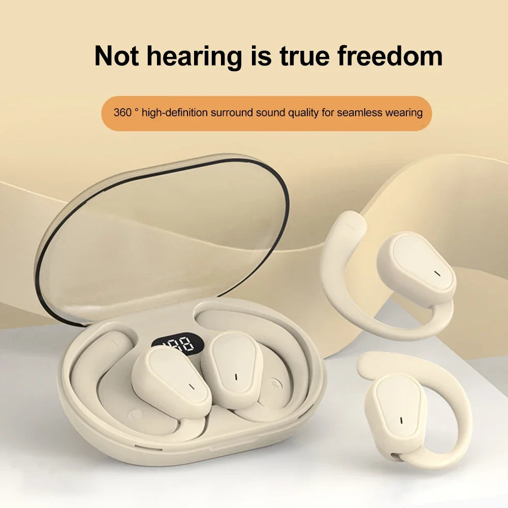 Bluetooth 5.3 Headphones Ear Hook Earphones Wireless Earphones HiFi Stereo Waterproof Headset Noise Reduction Earbuds for Xiaomi