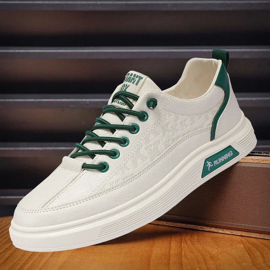 Fashion Men Casual Shoes White Platform Sneakers Outdoor Breathable Sport Shoes Lightweight Running Shoes Mens Tennis Shoes