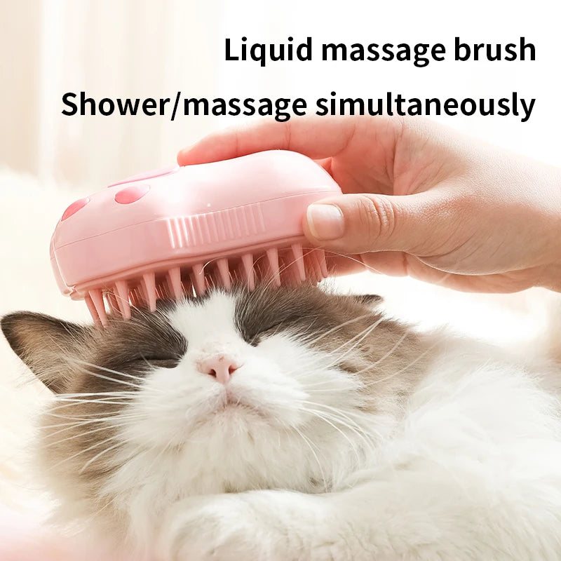 3-in-1 Pet Grooming Brush for Hair Removal and Massage