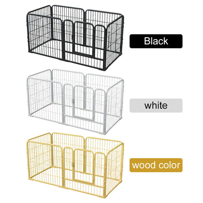 6 Panel Folding Dog Fence Playpen Heavy Duty Stainless Steel