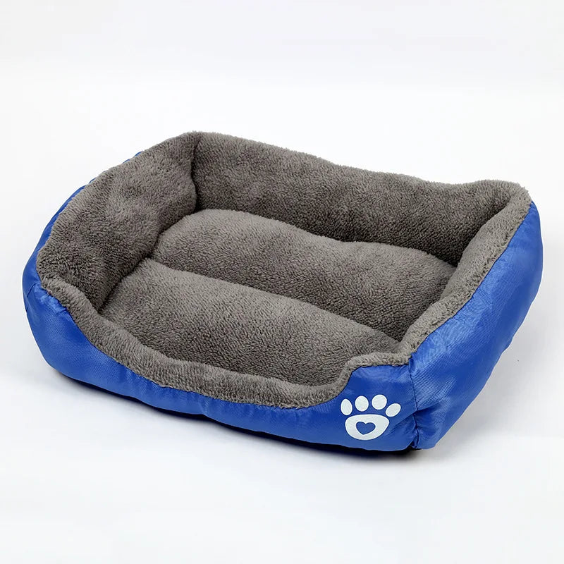 Large Square Dog Bed – Plush Cat Nest and Dog Sofa, All-Season Waterproof Mattress