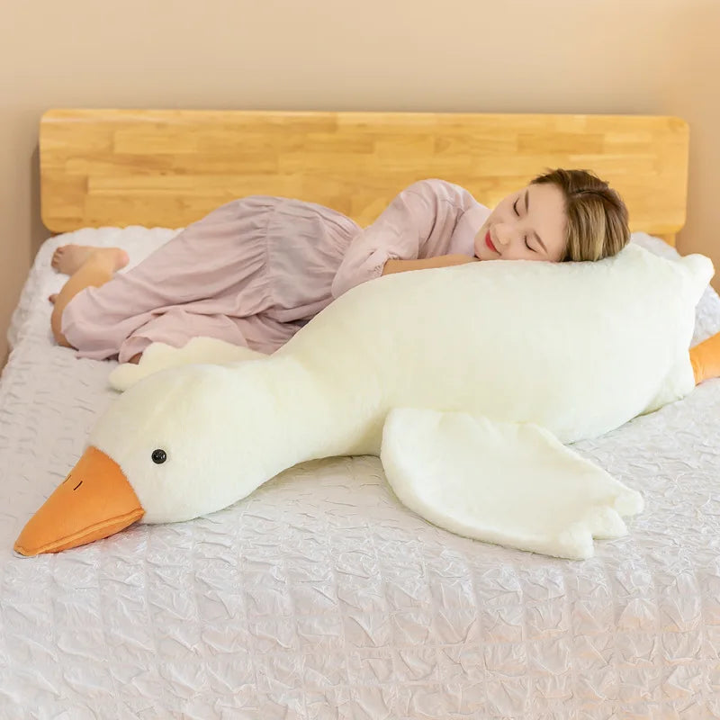 Hot 35/50/90/130CM Funny Goose Plush Stuffed Soft Duck Sleeping Pillow Sofa Cushion Kids Girlfriend Birthday Gift Toy