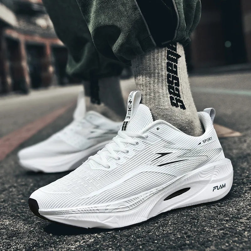 Men's Sneakers Anti-slip Cushioned Comfortable Racing Training Running Shoes Mesh Tennis Shoes Casual for Women