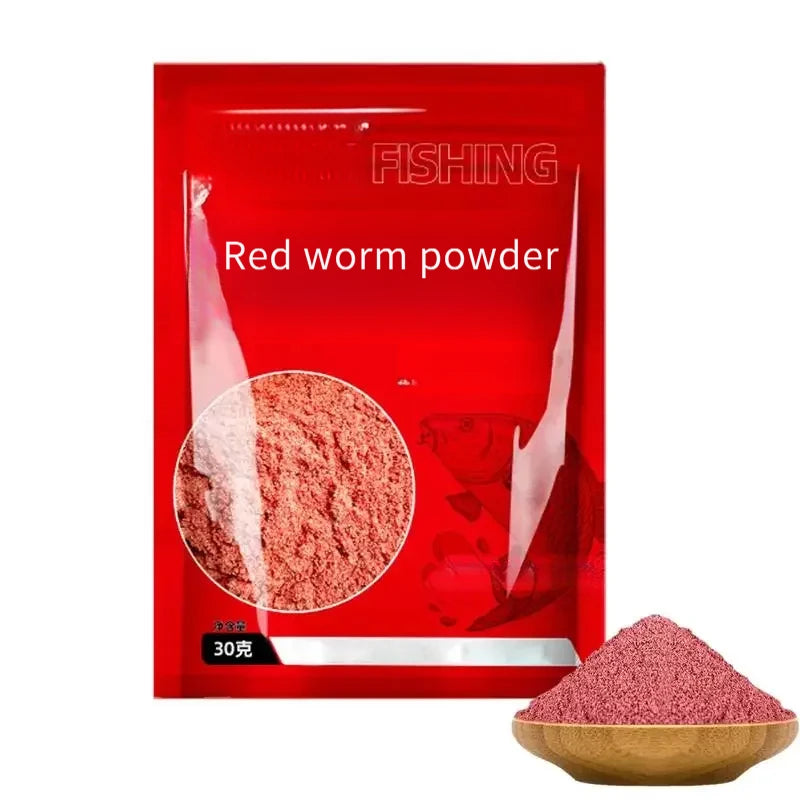 Red Worm Bait Powder Natural Highly Concentrated Fish Scent Attractant for Freshwater Fishing