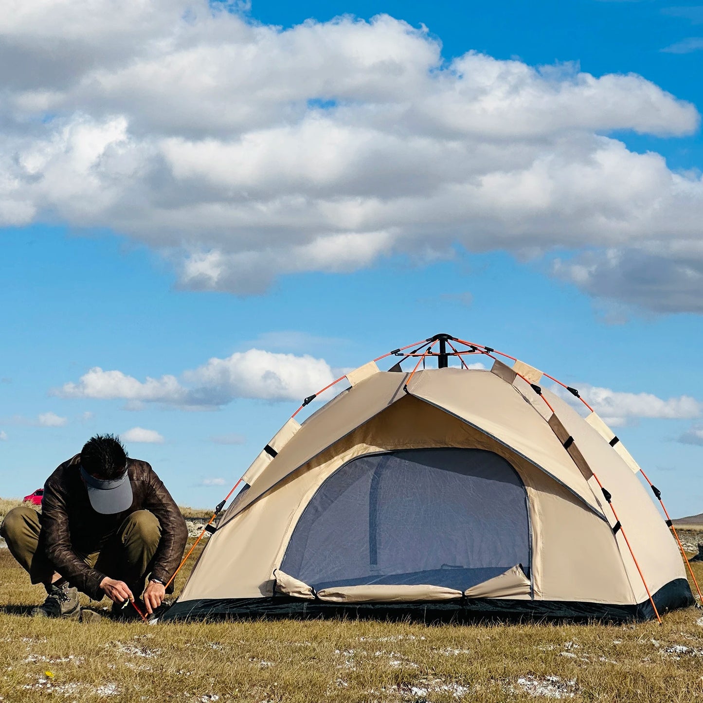 Outdoor Automatic Quick-opening Tent Automatic Rainproof Sunshine-proof Tent Fishing Beach Sunshine Shelter 4 person tents