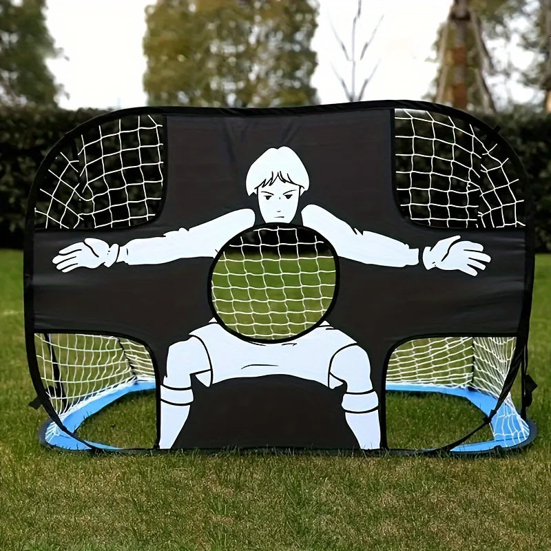 Portable folding soccer door, indoor and outdoor game goal net, outdoor soccer shooting practice