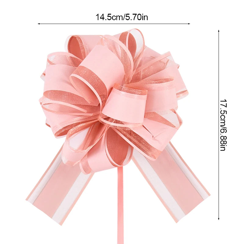 2/4/10Pcs Wedding Car Bow Ribbons Christmas Gift Wrap Packaging Decoration DIY Craft Flowers Birthday Party Supplies Valentines