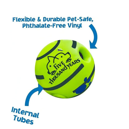 Dog Interactive Ball Toy For IQ Training Green Vinyl Ball