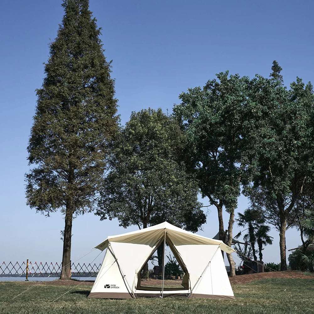 Cotton Camping Tent, Three to Four-Person, Waterproof