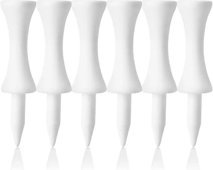 Plastic Golf Castle Tees Step Down Unbreakable Mixed or Same Height Value 50 Pcs, 2 3/4, 2 1/4, 2, 1 3/4, 1 1/2 Inch Length