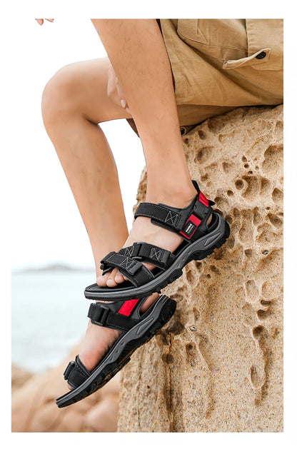 Men's Flat Sandals Breathable Open Toe Outdoor Casual Travel