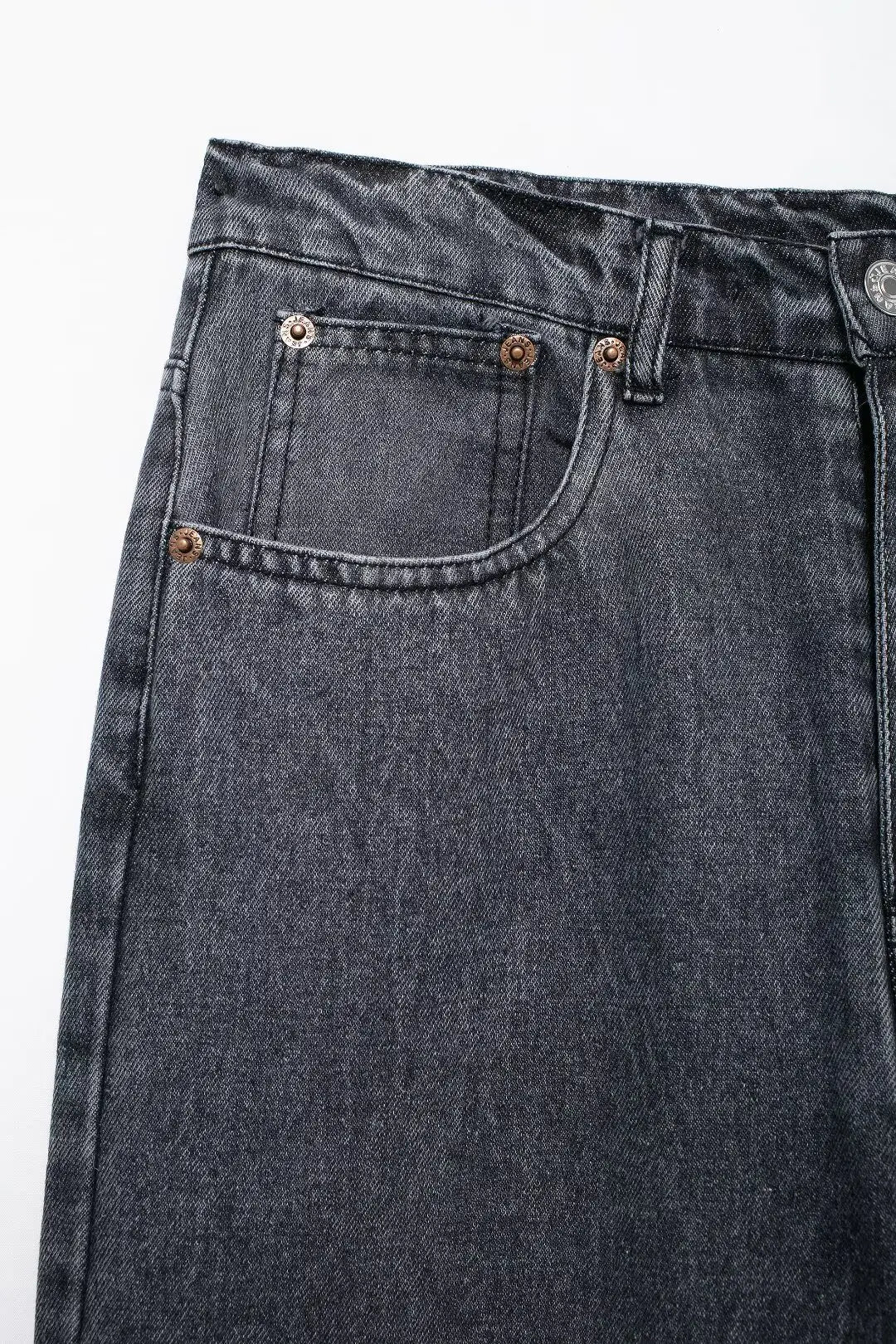 HH 2024 Women's Street Fashion Denim Blue Jeans Distressed Patchwork High Waist Zipper Fly Ripped Retro Long Pants