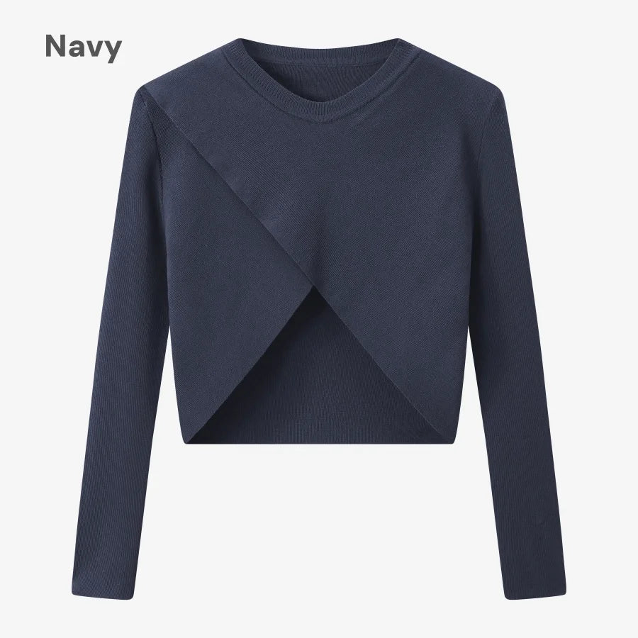 AS AW25 elegance slip satin dress + knitting cross top +mockneck woman clothing set adjustable maxi floor length