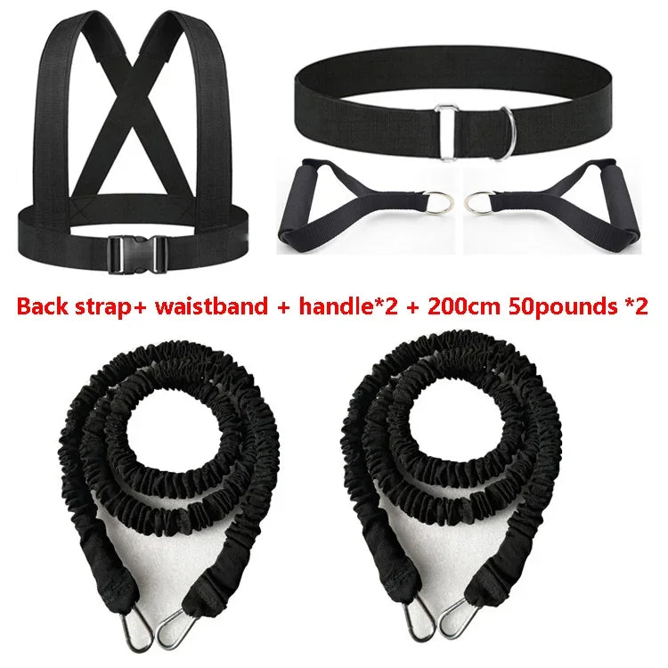 Running Sprint Dash Track and Field Pull Rope Resistance Bands for Football Basketball Powerful Strength Explosive Force