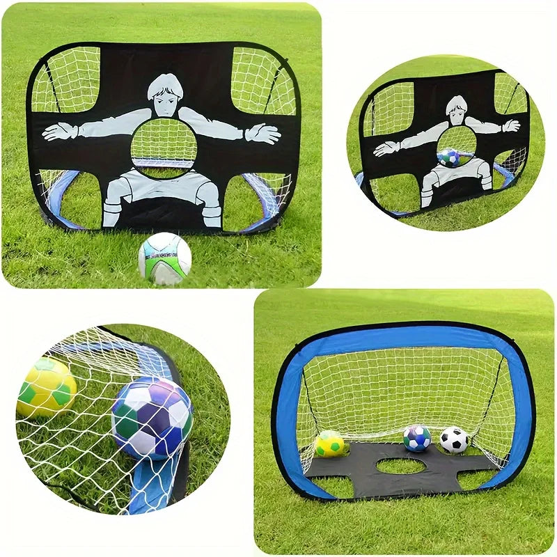 Portable folding soccer door, indoor and outdoor game goal net, outdoor soccer shooting practice