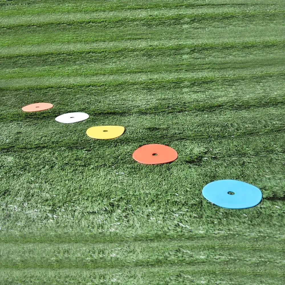 Flat Soccer Cones Marker Discs, 150mm Diameter, TPE Elastomer, Multicolor