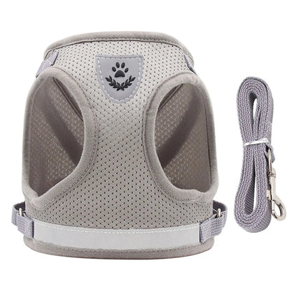 Adjustable Reflective Nylon Pet Harness And Leash Escape Proof
