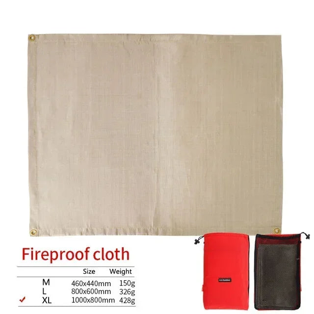 New Outdoor Camping Fireproof Cloth Picnic Barbecue Insulation Mat Flame Retardant High Temperature Fire Blanket Fiberglass Mat