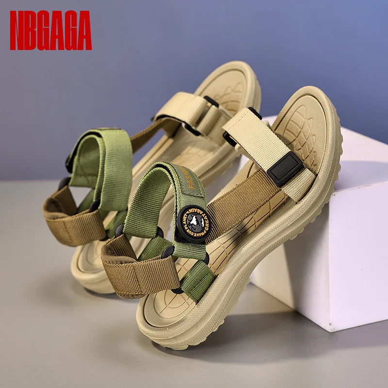 Boys Quick-Dry Beach Sandals Water Shoes Fabric Upper EVA Outsole Summer