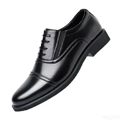 Mens PU Formal Shoes Low Cut Round Toe For Business Office Daily