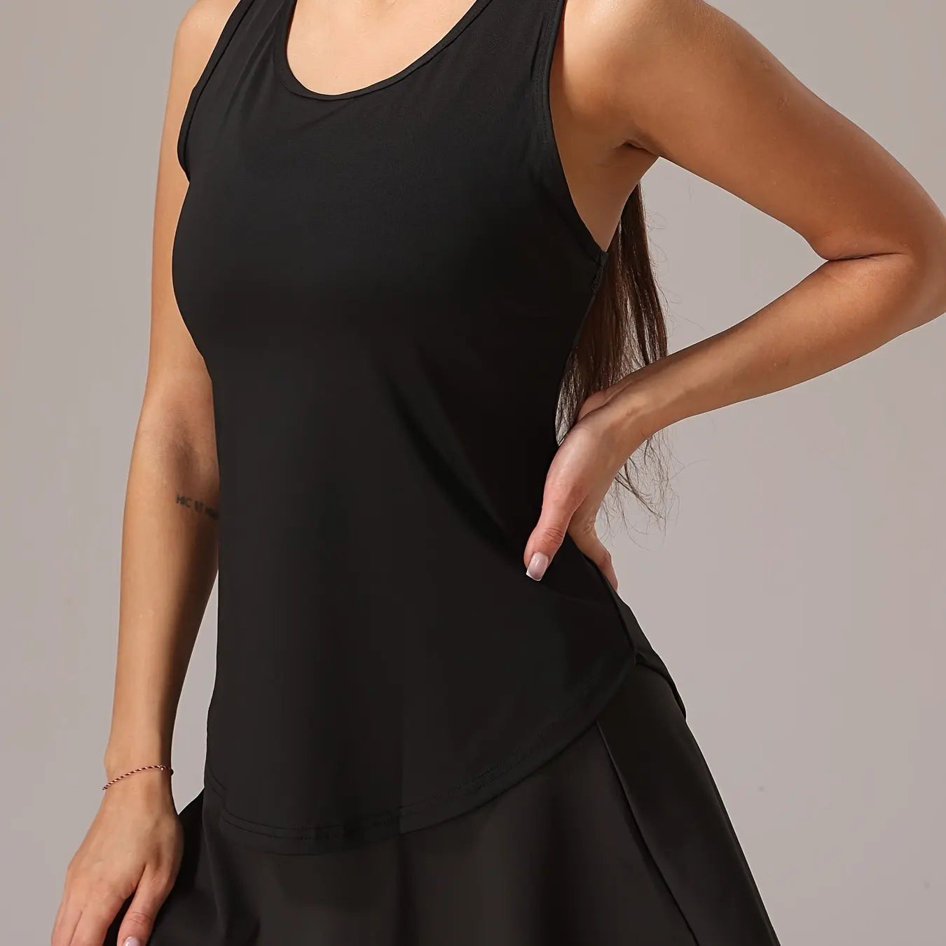 Women's Sleeveless Athletic Tank Top - Mesh Back & Crisscross Design