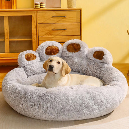 Dog And Cat Pet Bed, Soft Winter Plush Bed, Small To Large