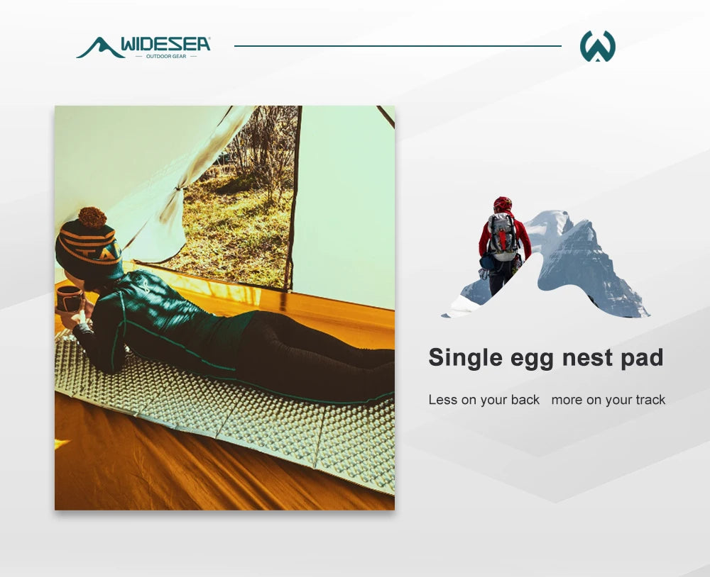 Ultralight Folding Egg Nest Camping Pad Portable Foam Sleeping Mat with Storage Bag for Outdoor Hiking Backpacking Camping