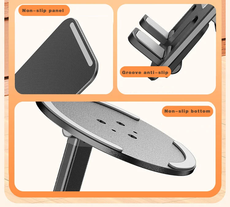 360 Degrees Rotable Metal Desk Mobile Phone Holder Stand For iPhone Xiaomi iPad Adjustable Desktop Tablet Table Cell Phone Stand