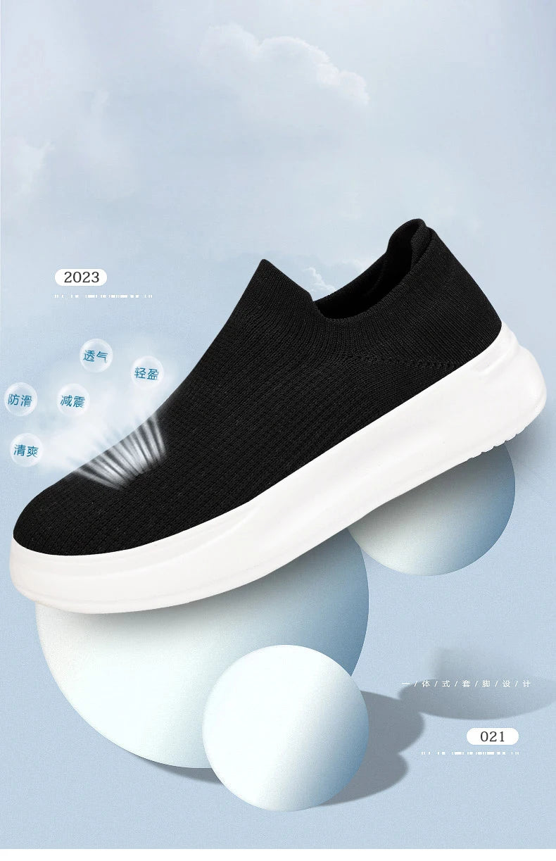 Mesh Breathable Walking Shoes Cotton Casual Sneakers