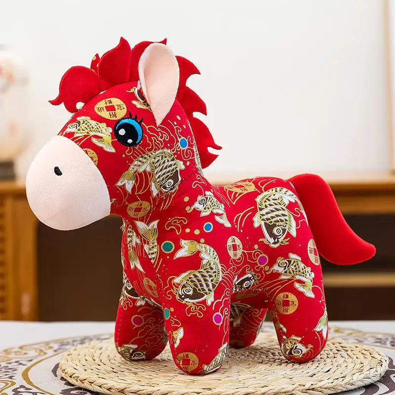 1Pc 2026 New Year Mascot Horse Plush Toy – Cute Stuffed Doll for Kids & Home Decor (15/20cm)