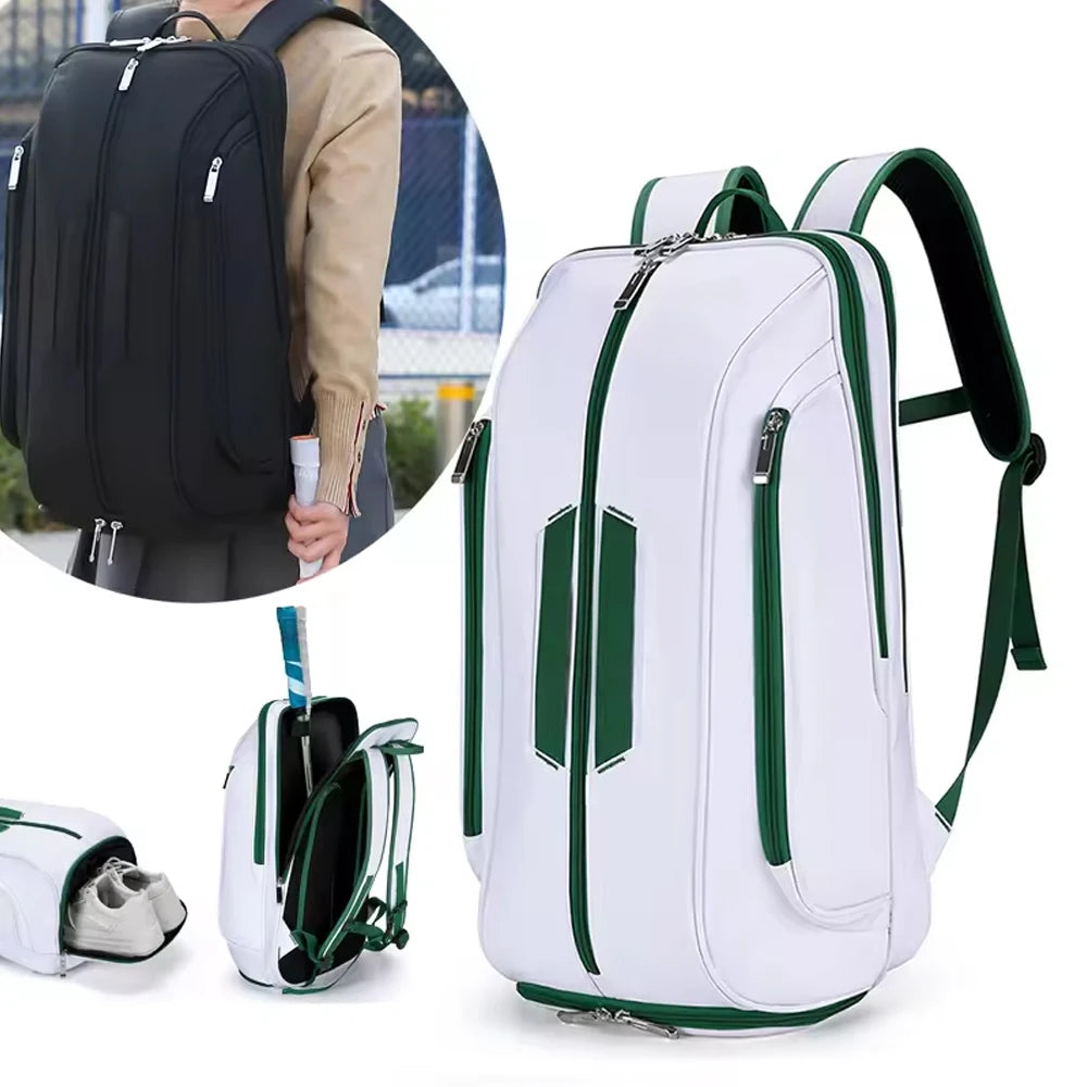 Multi-Use Beach Tennis Bag For Sport Convertible Padel Backpack With Shoe Compartment, Laptop Sleeve,Fence Hook