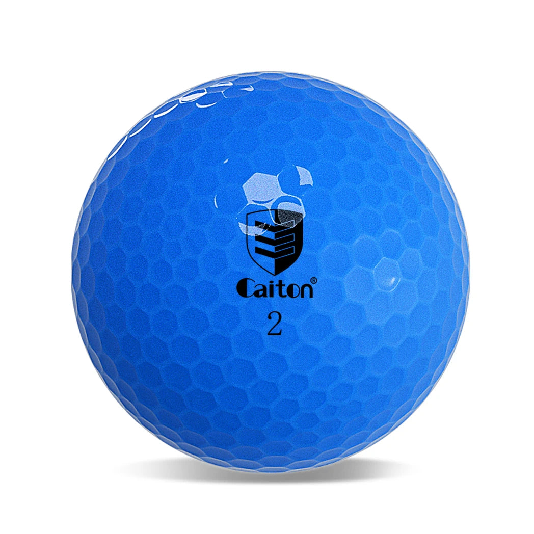 Caiton Blue Golf Balls – 6pcs or 3pcs, Dual-Layer Crystal Finish, Soft Feel, High Visibility, Great Control for Practice & Play