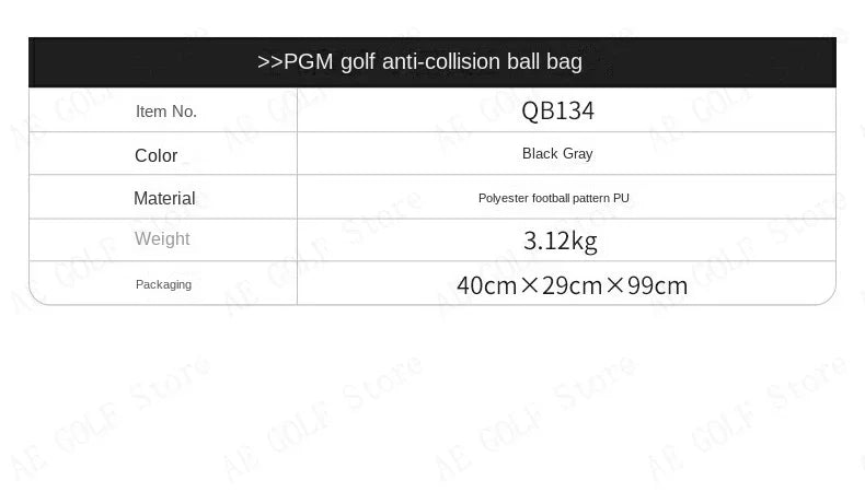 PGM 2024 Golf Bag Multi-Function Waterproof Anti-collision Retention Mechanism Golf Bags Large Capacity Travel Bags QB134