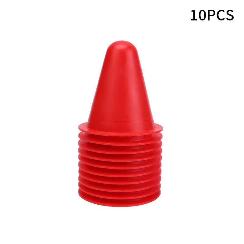 10 PCS Multiple Colors Plastic Cones Soccer Training Cones Roller Skating Training Football Training Equipment