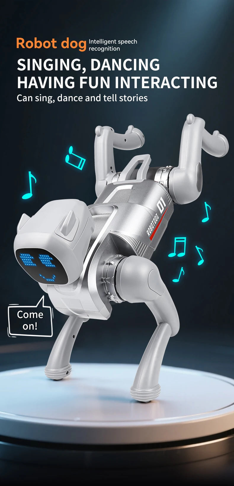 New model robot dog, intelligent remote control, children's remote control toy, stunt mechanical pet dog, children's gift