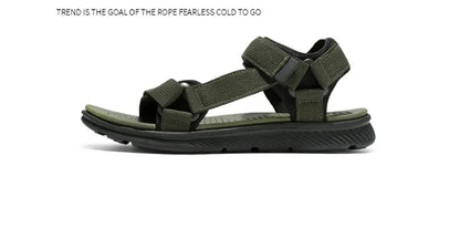 Men's Outdoor Sandals Non-Slip Hiking Beach Shoes Lightweight PU Leather