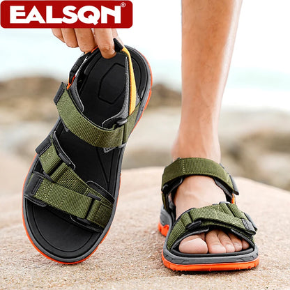 Men's Summer Polyester Sandals Lightweight Casual Beach Shoes