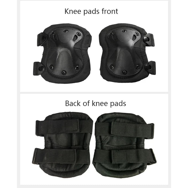 Outdoor Tactical Protective Gear 4pcs Knee Pads Elbow Pads For Cycling Mountaineering Hiking Outdoor Sports Protection