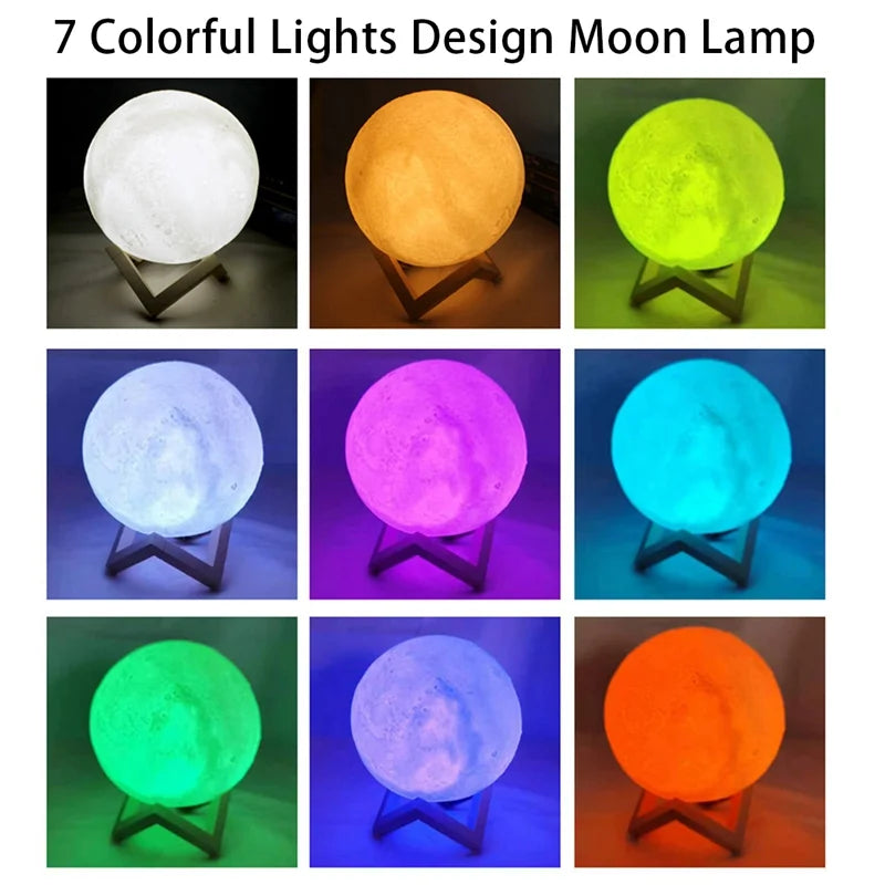 LED Moon Light Galaxy Lamp – Book Night Light for Kids, Birthday Gift & Bedroom Decoration